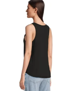 Mod-o-doc Curve Hem Scoop Neck Tank Black Hot