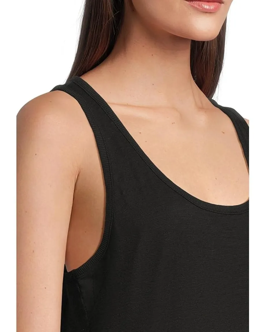 Mod-o-doc Curve Hem Scoop Neck Tank Black Hot