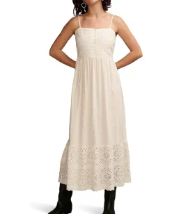 Lucky Brand Cutwork Maxi Dress Whisper White Best