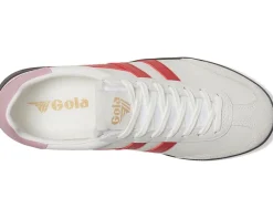 Gola Cyclone Leather White/Red/Candy/Dark Gum Hot