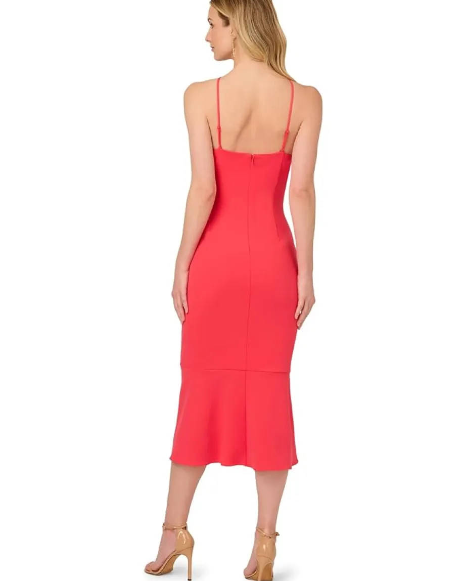 Women Adrianna Papell 3d Flower Halter Midi Dress