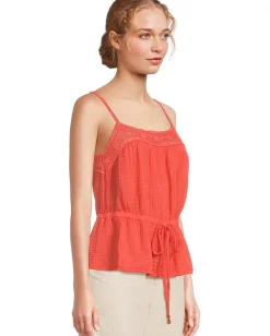 Michael Stars Dahlia Waist Tie Tank Persimmon Clearance