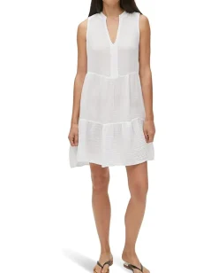 Michael Stars Daisy Babydoll Dress White Discount