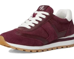 Women Lauren Ralph Lauren Dani Perforated Suede Sneakers