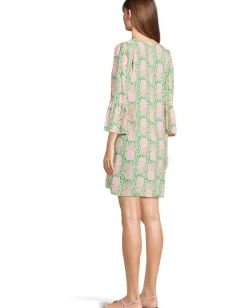 Lilly Pulitzer Danika 3/4 Sleeve Tunic Dress Fauna Green Party Like A Pineapple Clearance