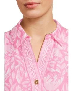 Lilly Pulitzer Daphnie Tunic Dress Rousseau Pink Tulip To Tango Engineered Woven Dress Outlet