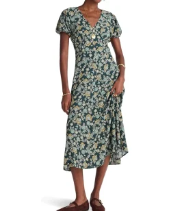 Madewell Darya Dress - Viscose Crepe Mineral Blue Clearance