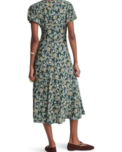 Madewell Darya Dress - Viscose Crepe Mineral Blue Clearance