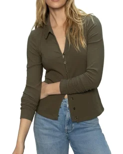 Sanctuary Daydreamer Knit Shirt Kalamata Hot