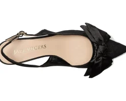 Women Jack Rogers Debra Slingback Kitten Heel - Lace/Satin