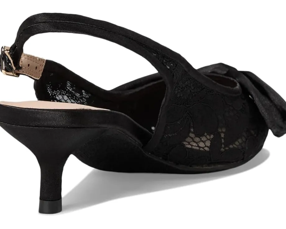 Women Jack Rogers Debra Slingback Kitten Heel - Lace/Satin