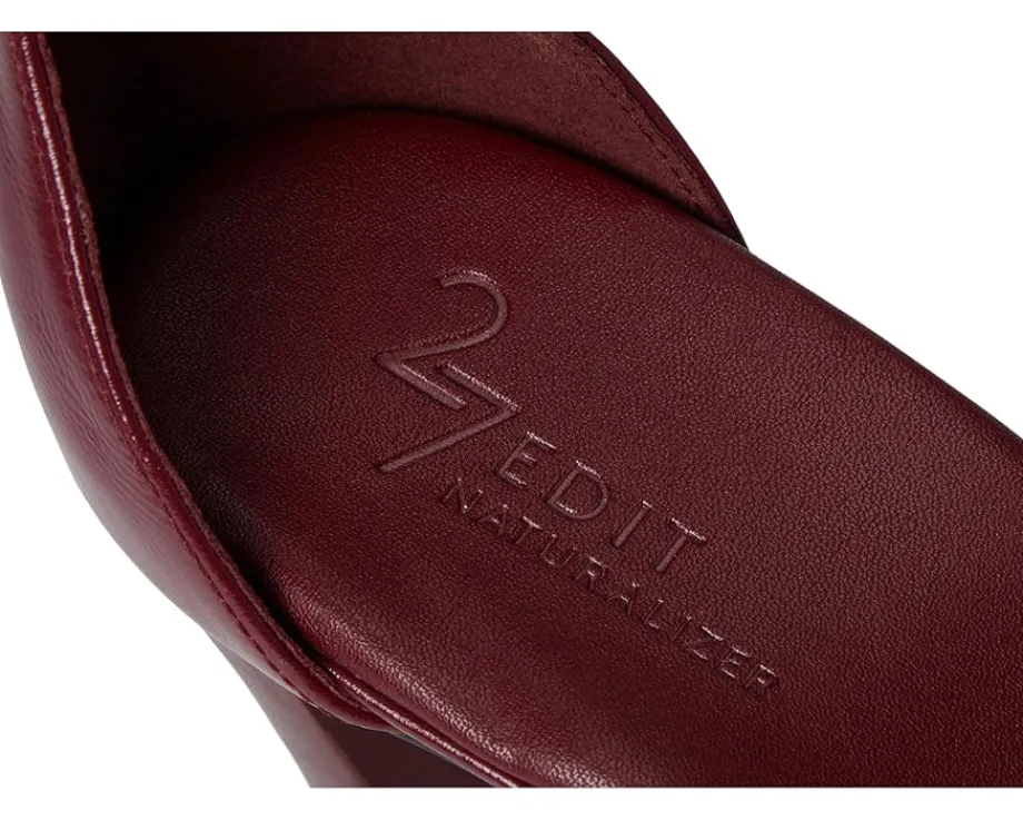 Naturalizer Delphie Strappy Sandals Cranberry Red Leather Outlet