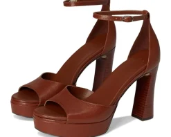 Naturalizer Delphie Strappy Sandals Caramel Brown Leather Online