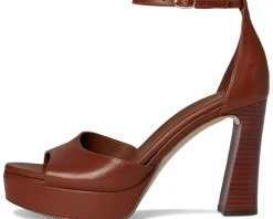 Naturalizer Delphie Strappy Sandals Caramel Brown Leather Online