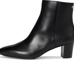 Lauren Ralph Lauren Demi Burnished Leather Bootie Black