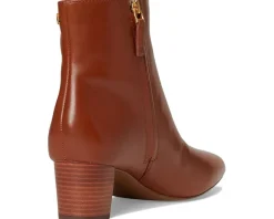 Lauren Ralph Lauren Demi Calfskin Booties Lauren Tan Outlet