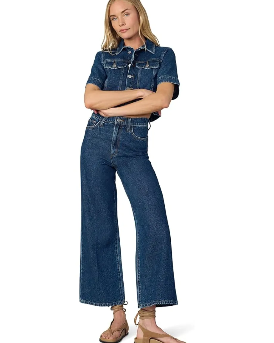 Women Joe's Jeans Denim Trucker Short Sleeve Top