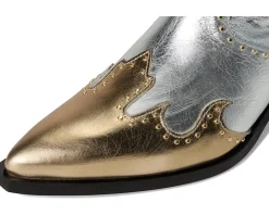 AllSaints Denver Stud Boots Silver/Gold Hot