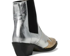 AllSaints Denver Stud Boots Silver/Gold Hot