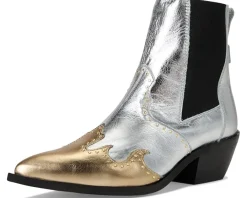 AllSaints Denver Stud Boots Silver/Gold Hot