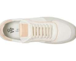 Stuart Weitzman Derby Light Grey/White/Pink Hot