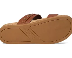 Women Lucky Brand Dineesa Studded Two Band Flat Sandals