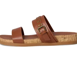 Women Lucky Brand Dineesa Studded Two Band Flat Sandals