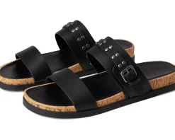 Lucky Brand Dineesa Studded Two Band Flat Sandals Black Online