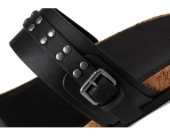 Lucky Brand Dineesa Studded Two Band Flat Sandals Black Online