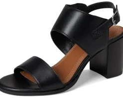 Lucky Brand Dinzin Double Band Heeled Sandals Black New