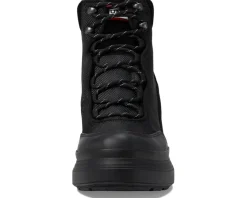 Hunter Discoverer Ankle Lace-Up Heel Boot Black Best