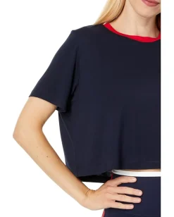 Splits59 Djuna Crop Ringer Indigo/Pirate Red Sale