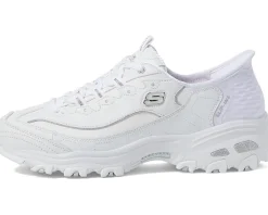 SKECHERS D'Lites New Scene Hands Free Slip - Ins White Silver Sale
