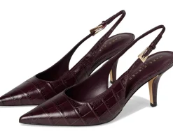 Marc Fisher LTD Dorie Dark Brown Croco Leather Best