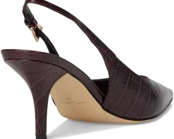 Marc Fisher LTD Dorie Dark Brown Croco Leather Best