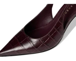 Marc Fisher LTD Dorie Dark Brown Croco Leather Best