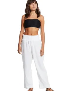 Women Seafolly Double Cloth Shirred Pants