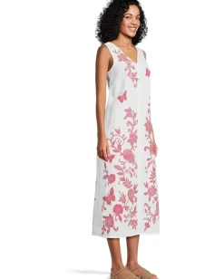 Johnny Was Double V-neck Tank Dress- Alycia Alycia (ecru) Best