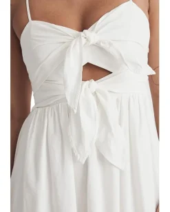 Women Madewell Double-Tie Cutout Sweetheart Midi Dress