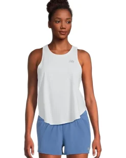 New Balance Drapey Jersey Tank Ice Blue Discount