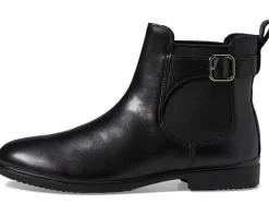 ECCO Dress Classic Chelsea Buckle Ankle Boots Black Hot