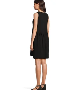 Mod-o-doc Drop Shirred Waist Tank Dress Black Best