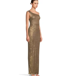 Women Norma Kamali Drop Shoulder Fitted Gown With Side Slit