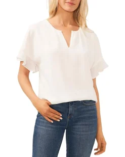 Women CeCe Drop Shoulder Wide Neck Blouse