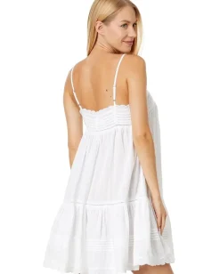 Women Lucky Brand Drop Waist Embroidered Mini Dress