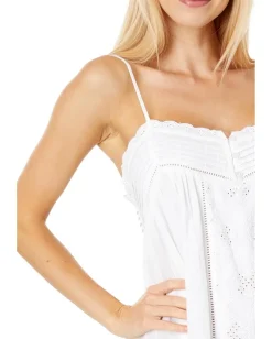 Women Lucky Brand Drop Waist Embroidered Mini Dress