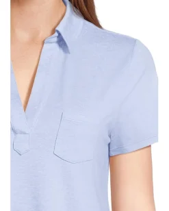 Lilly Pulitzer Dune Upf 50+ Short Sleeve Heathered Jacaranda Blue Outlet