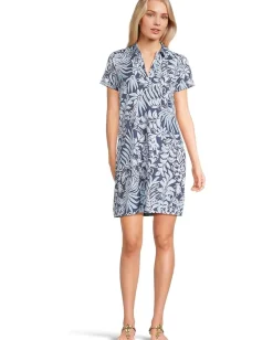 Lilly Pulitzer Dune Upf 50+ Short Sleeve Sapphire Pool Summer Shorelines New