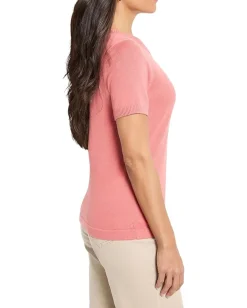 Women NIC+ZOE Easy Scoop Neck Pure Cotton Sweater Tee