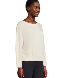 Lilla P Elastic Hem Dolman Boatneck Talc